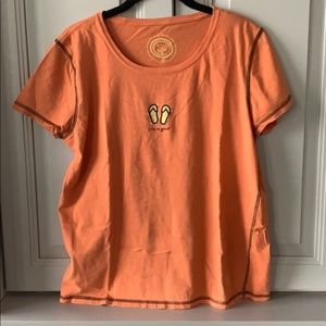 🍁 LIFE IS GOOD Sandal Crewneck Short Sleeve Tee M